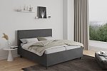 4 Polsterbett 600-2-3 - 180x200 cm - KT Sten Keder 100 cm Kopfteil Stoff Poso 34 - Keder - Torn Black 12 cm Kronos 34 - Kronos