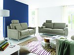 Cora3ALR+2,5ALR+1ALR,Kst.,Ho Siesta taupe (6) Wand blau