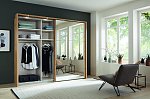 KORFU 7538 19 Bianco-Eiche-NB Abs.Spiegel B250cm H217cm PPT inkl.Bel geöffnet