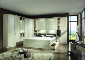 LUXOR4 bear11-02-13 3306 10 BB Edel-Esche mFuSchrank Kranz-m-Power-LED Beiste-Glas